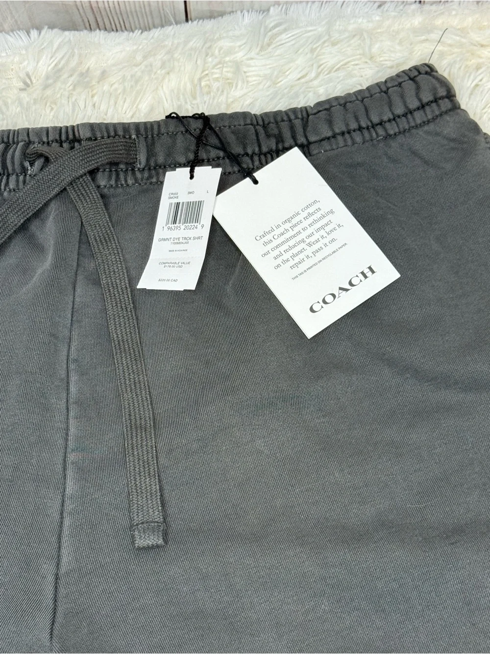 Coach garment dyed track shorts